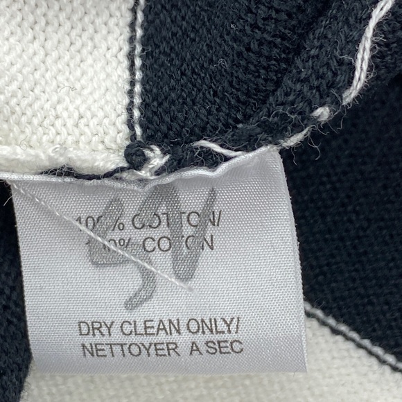 Trina Turk Envy Black White Stripe Sweater Dress NWT Size M - Picture 11 of 11